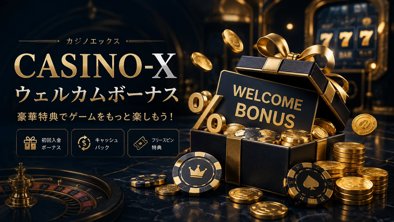 CASINO-Xのボーナスをイメージしたオリジナル画像