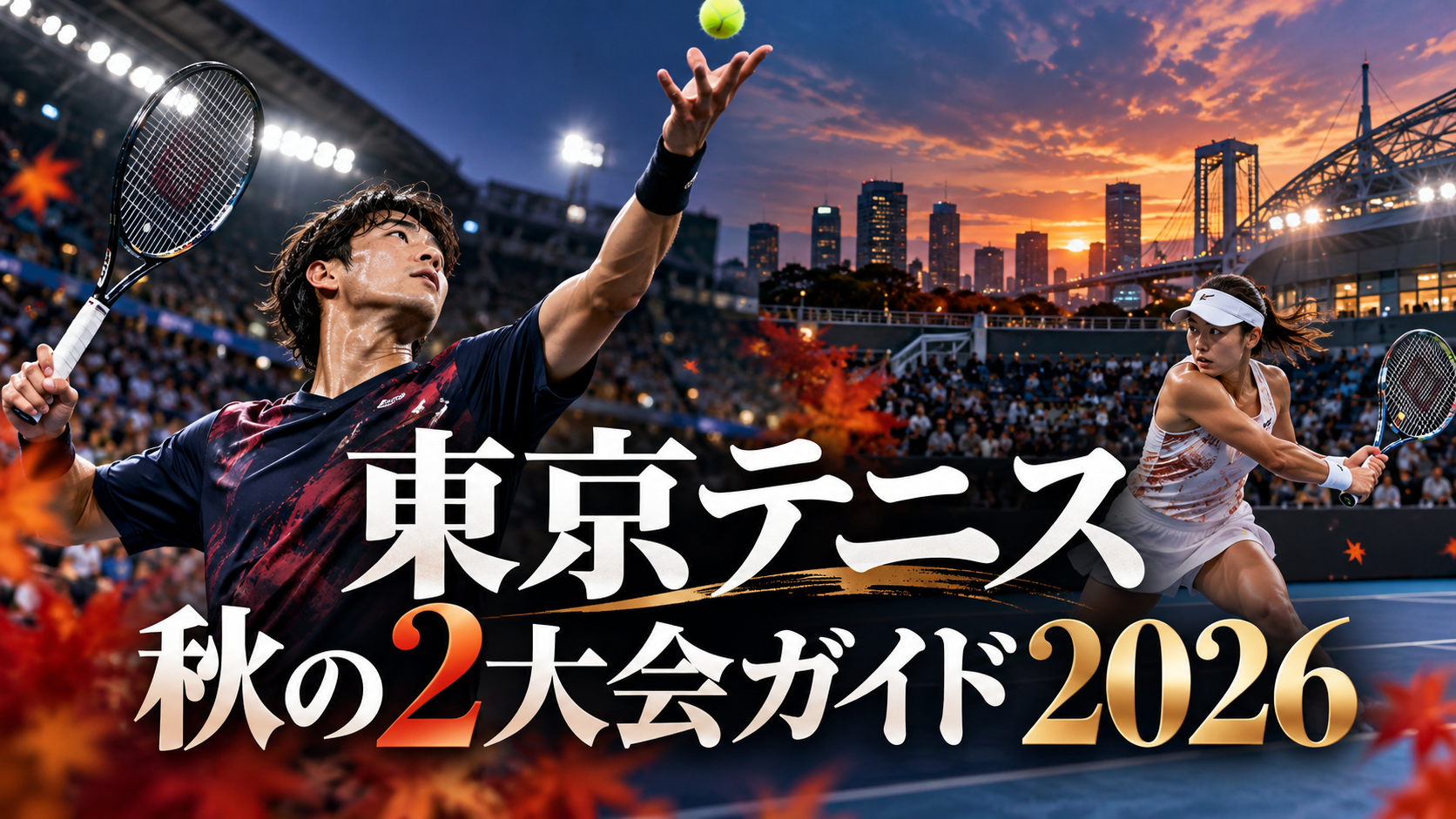 東京テニス秋の2大会ガイド2026|錦織圭ラストマッチのジャパンオープンと東レPPO